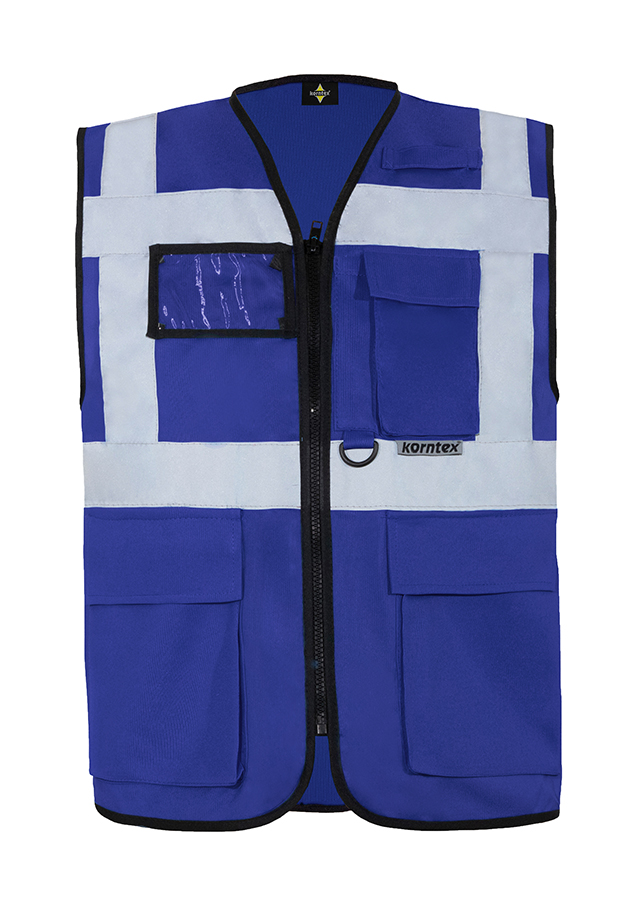 KXMF-multifunktionale-warnweste-reissverschluss-taschen-koenigsblau-warnwesten-korntex-front