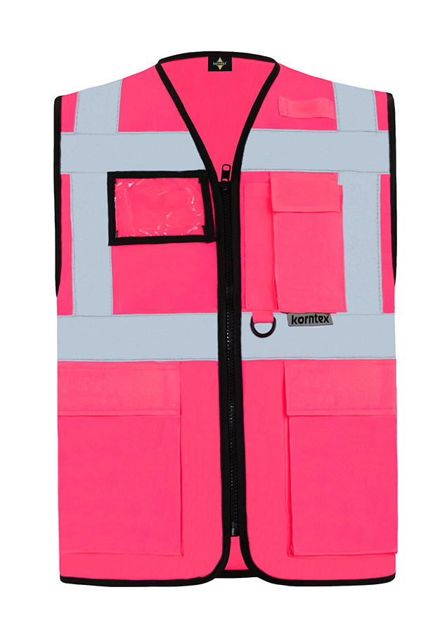 KXMF-multifunktionale-warnweste-reissverschluss-taschen-neonpink-warnwesten-korntex-front