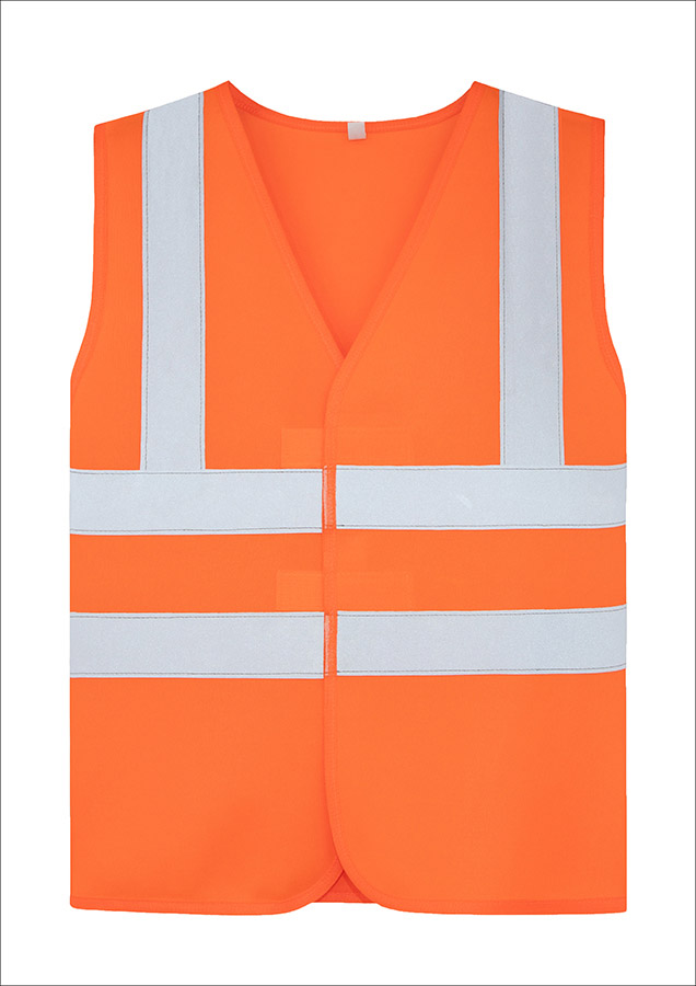 Warnweste, High-Visibility, Neonorange, Reflektoren, Sicherheitskleidung, hi-vis, Sicherheitsweste, Reflektierend, orange, Weste