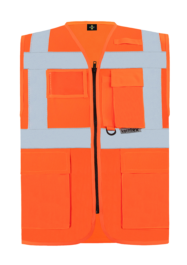 KXMF-multifunktionale-warnweste-reissverschluss-taschen-signal-orange-warnwesten-korntex-front
