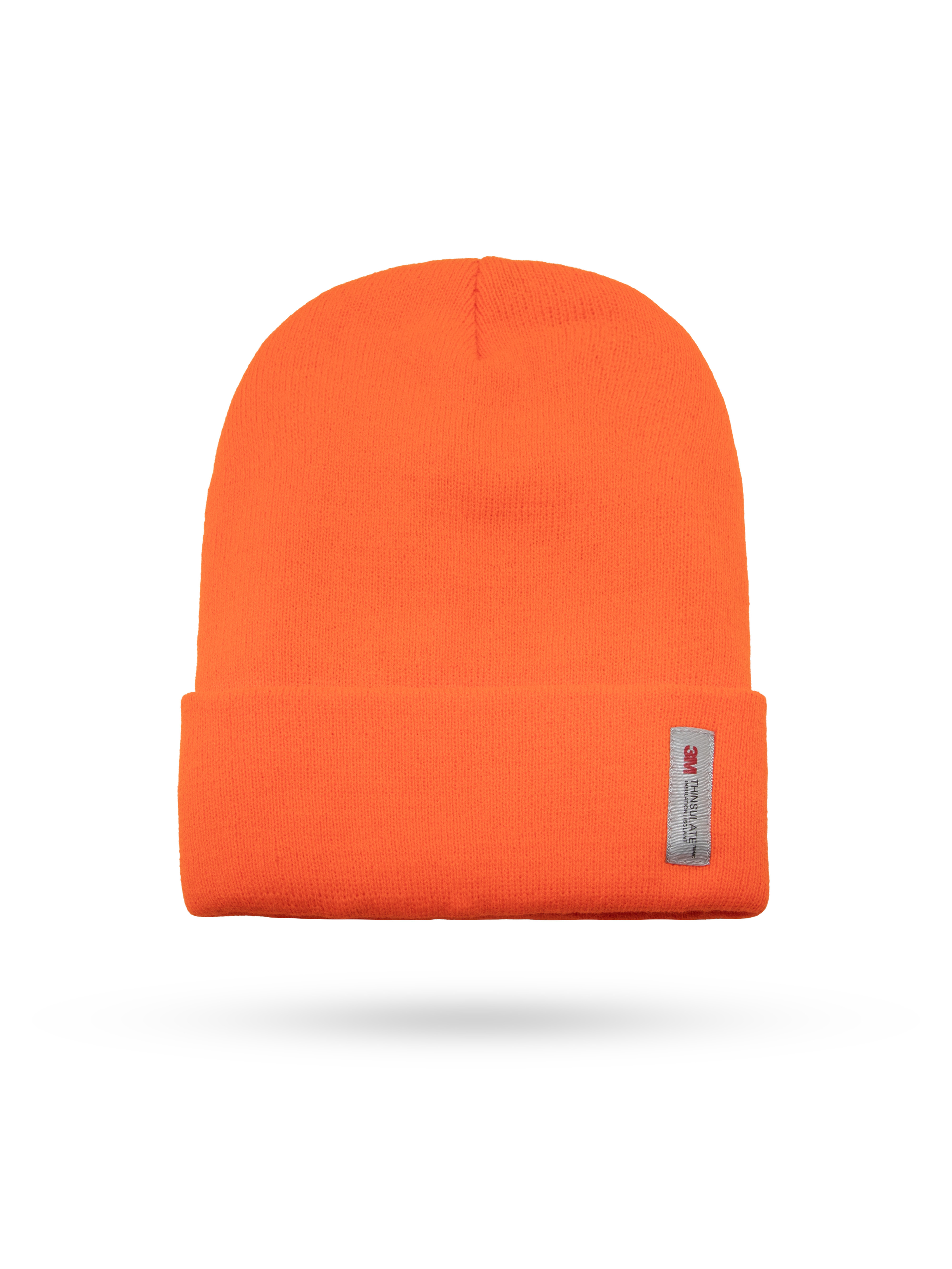 Beanie, Kappe, Neon-orange, Wollmütze, Stretchmaterial, Beanie, Knitted hat, Orange, Folded cuff, Winter accessory, Beanie, Wintermütze, Strickmappe, Orange, Faltbündel