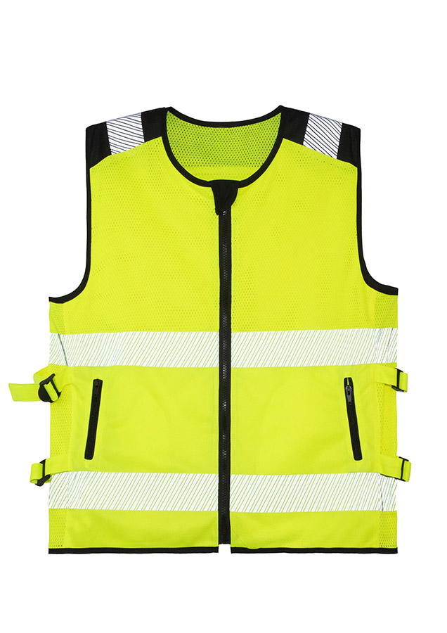 Hi-Vis Mesh Warnweste “Naxos” – Designed für Motorradfahrer - Signal Gelb